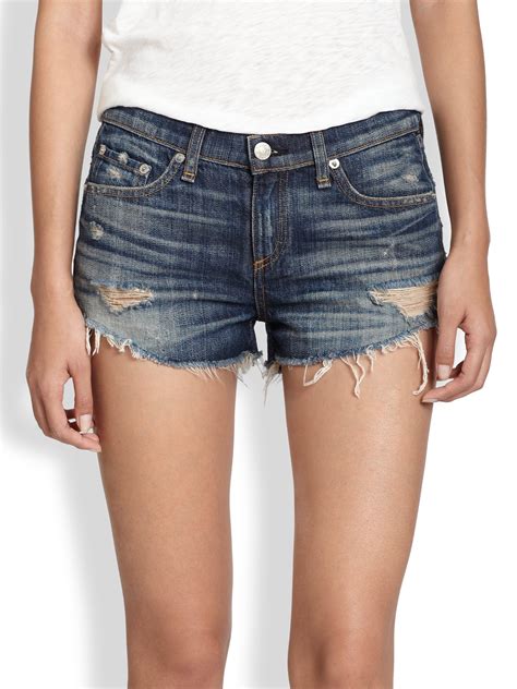 Denim shorts in Multicolor for Women 